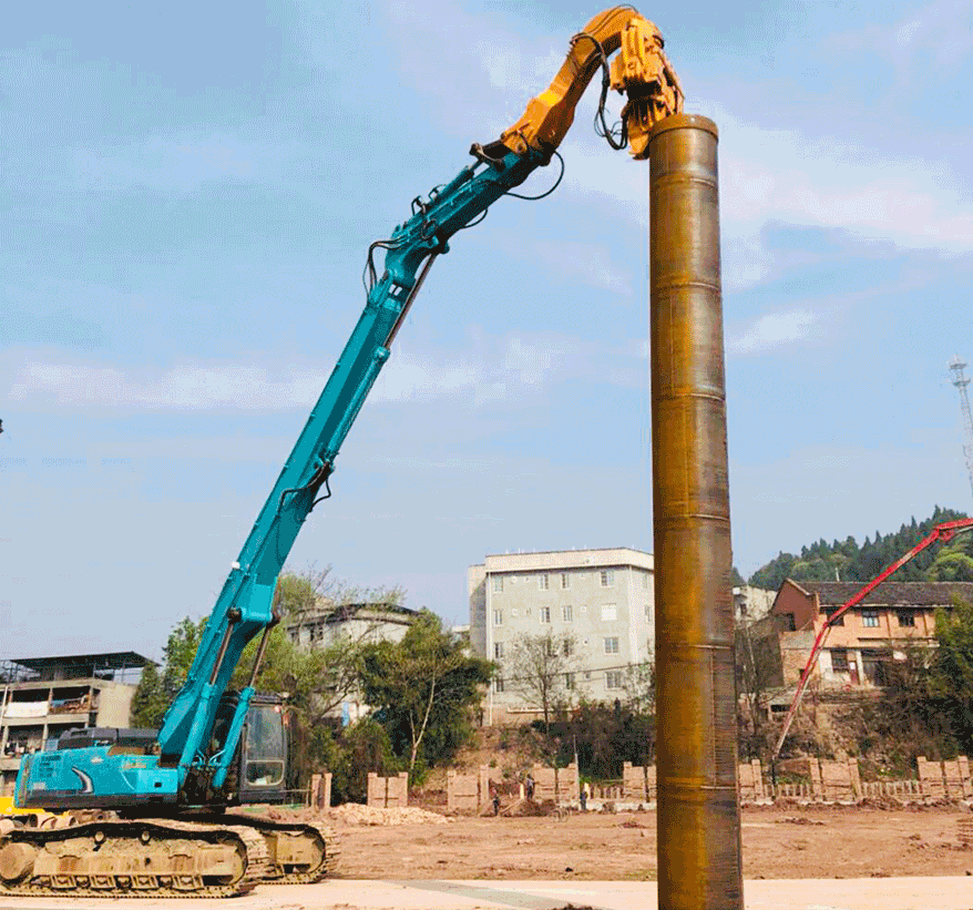 挖機打樁臂，打樁臂改裝